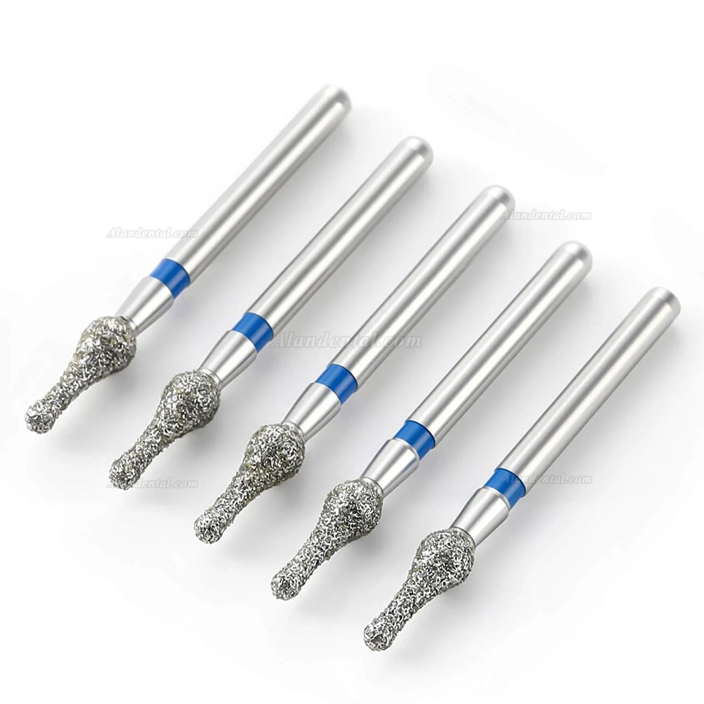5pcs/Box Dental Diamond Bur (Grit Fine/Extra Fine/Medium)